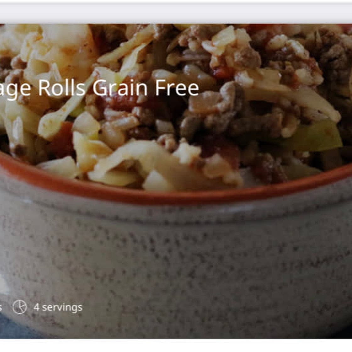 Unstuffed Cabbage Rolls Grain Free 
