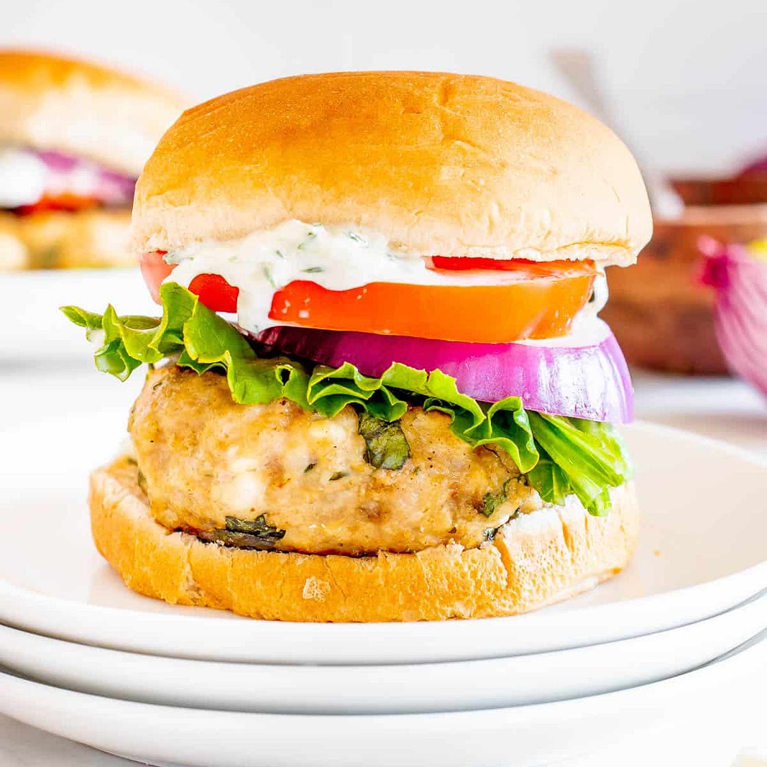 Greek Chicken Burgers