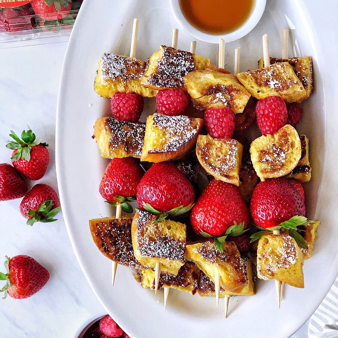 Mixed Berry French Toast Kebabs