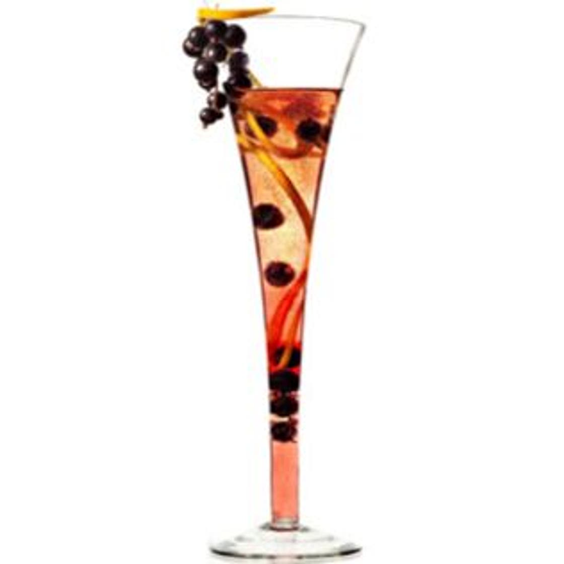Cocktail cassis champagne et agrumes
