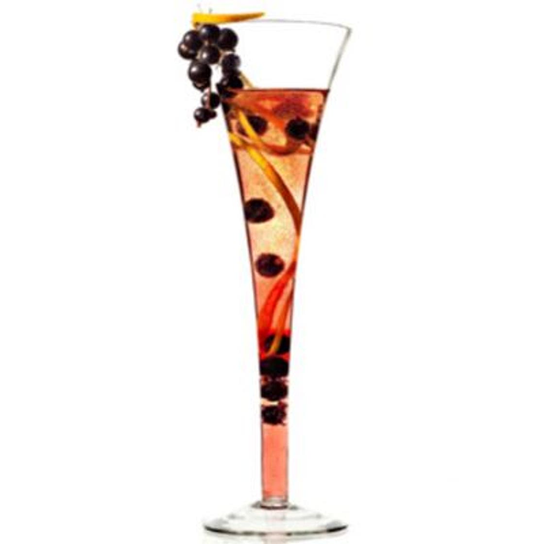 Cocktail cassis champagne et agrumes