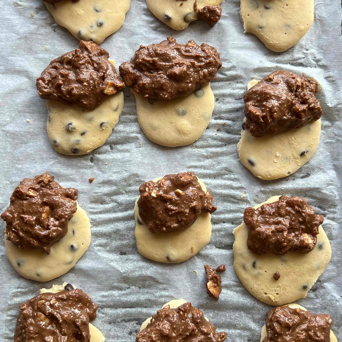 Coffee Chip Almond Fudge FroYo Bites
