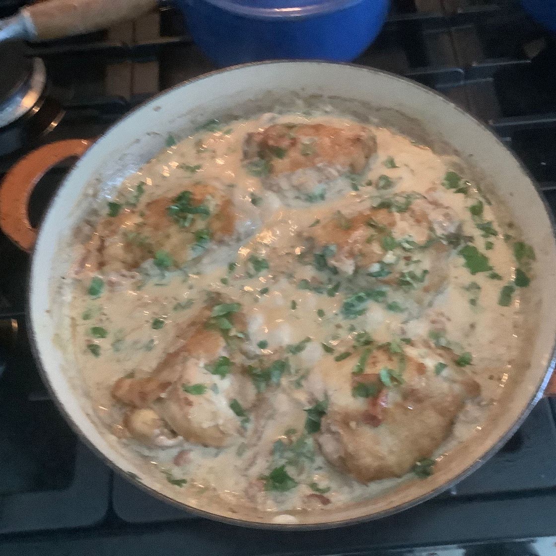 Coq Au Vin Blanc!
