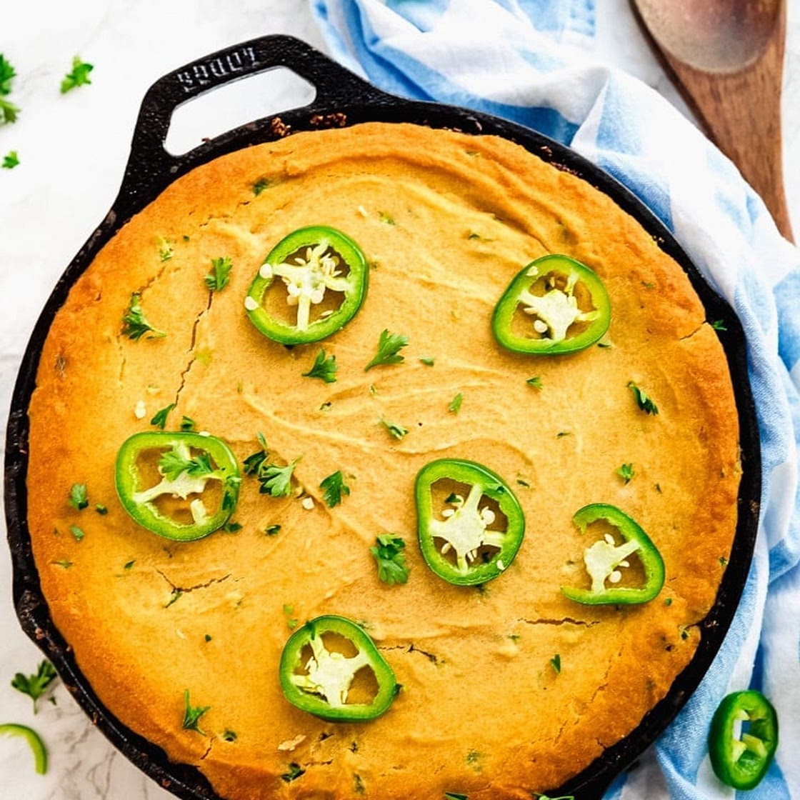 Vegan Chili Cornbread Casserole