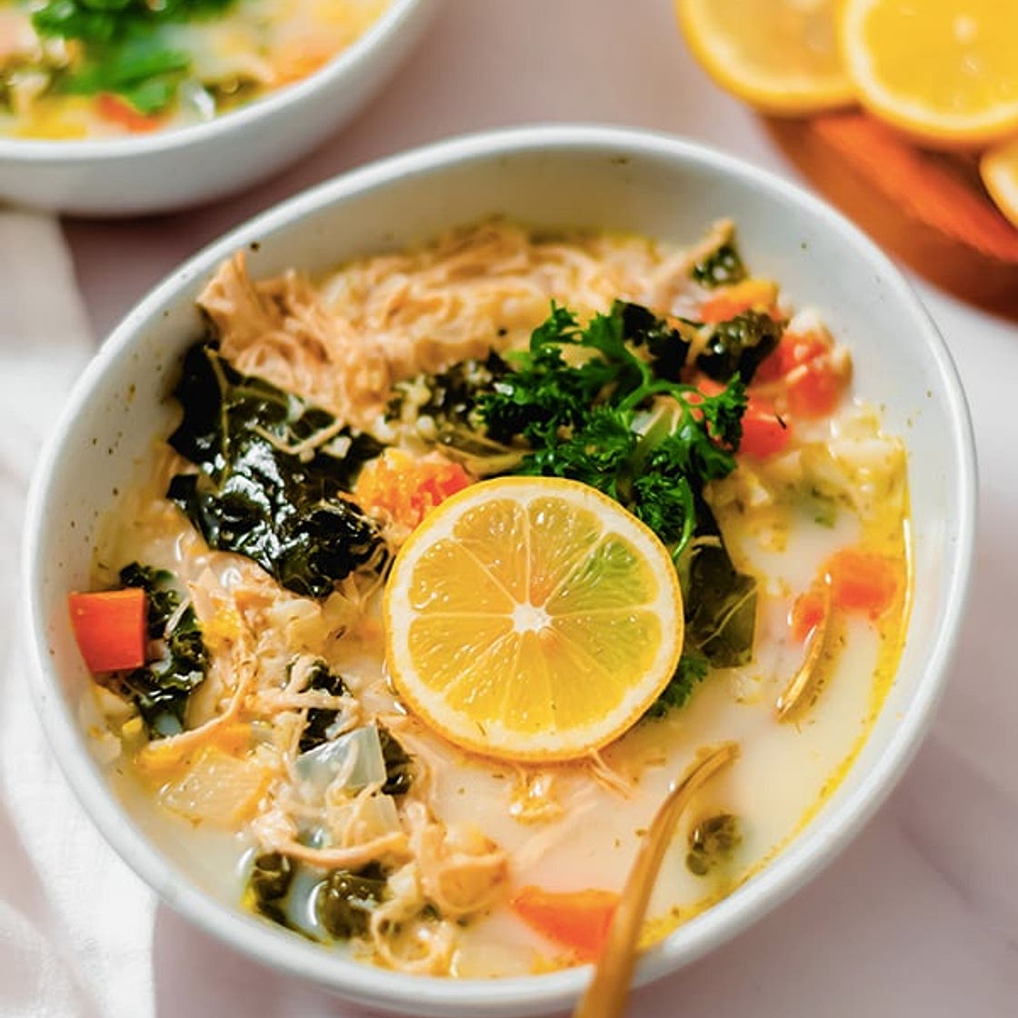 Paleo Greek Lemon Chicken Soup (Low Carb, Keto, Whole30, AIP)