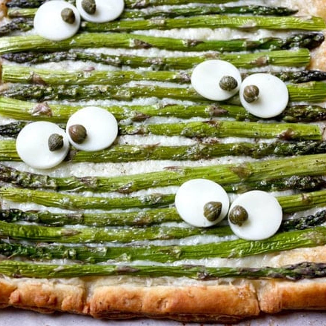 Monster Eye Asparagus Gruyere Tart