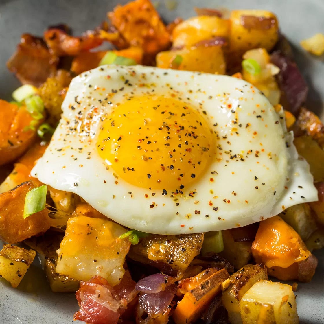 Sweet Potato and Chicken Sausage Hash