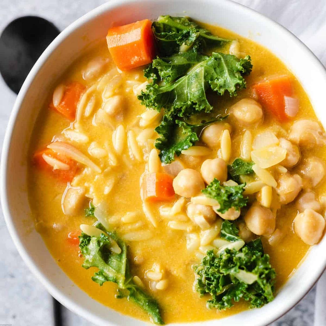 Vegan Lemon Orzo Soup