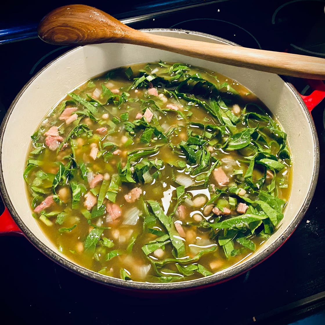 Ham and Bean Soup With Collard Greens