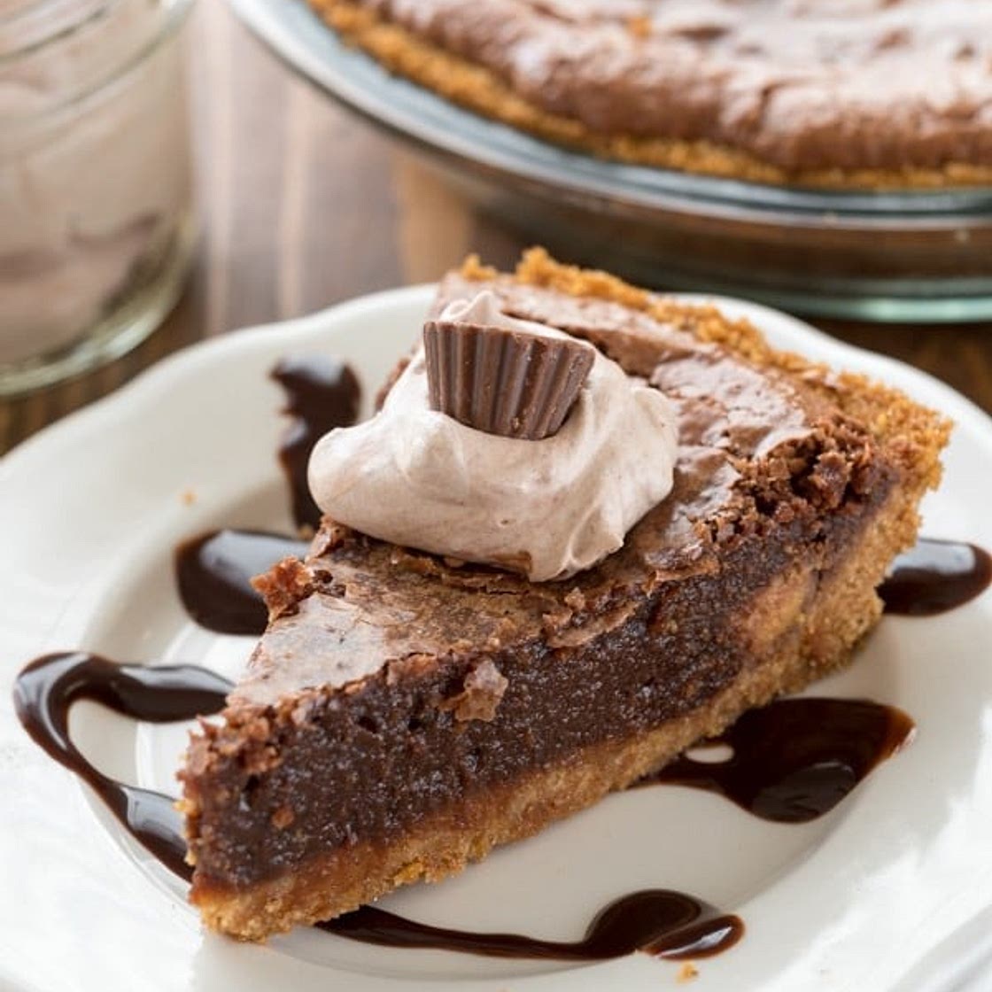 Chocolate Chess Pie with Graham Cracker Crust