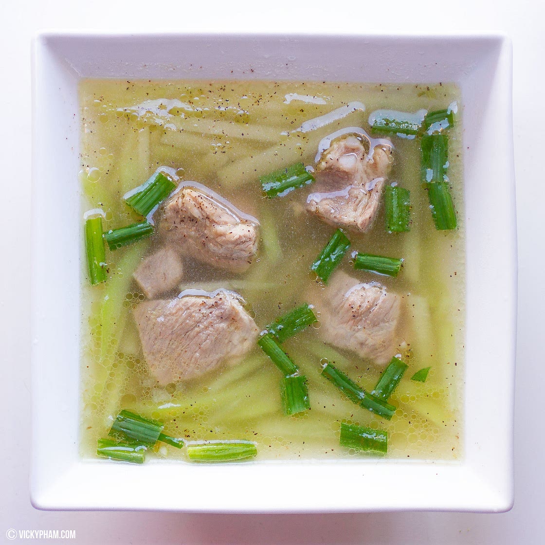 Vietnamese Pork Spare Rib Soup with Chayote (Canh Suon Nau Su Su) — Vicky Pham