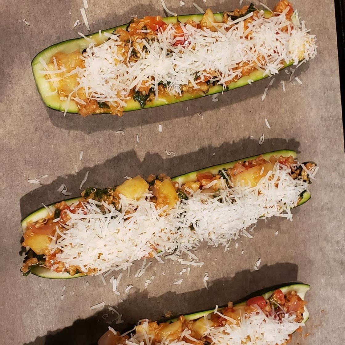 Vegan Stuffed Zucchini