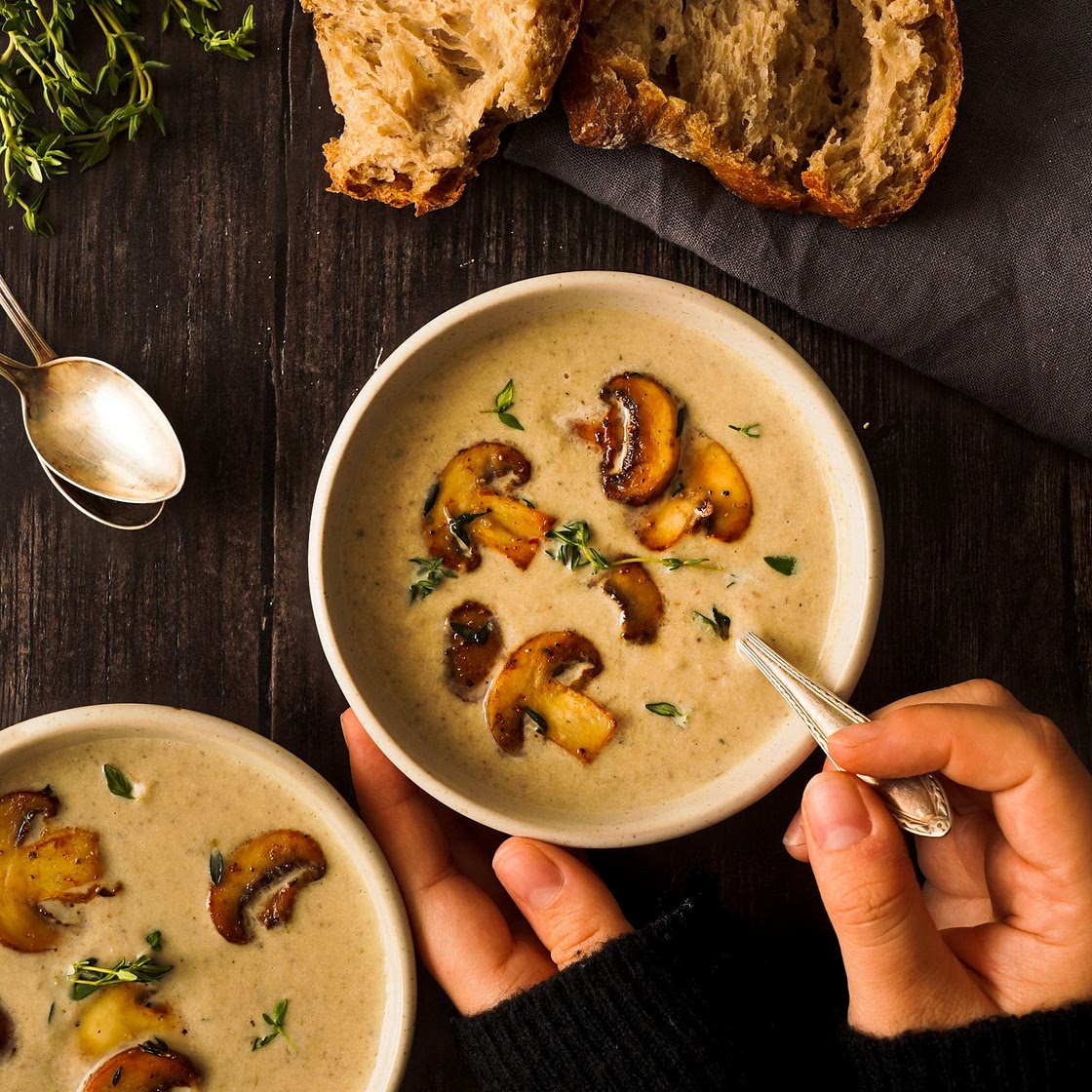Heart Warming Creamy Mushroom Soup