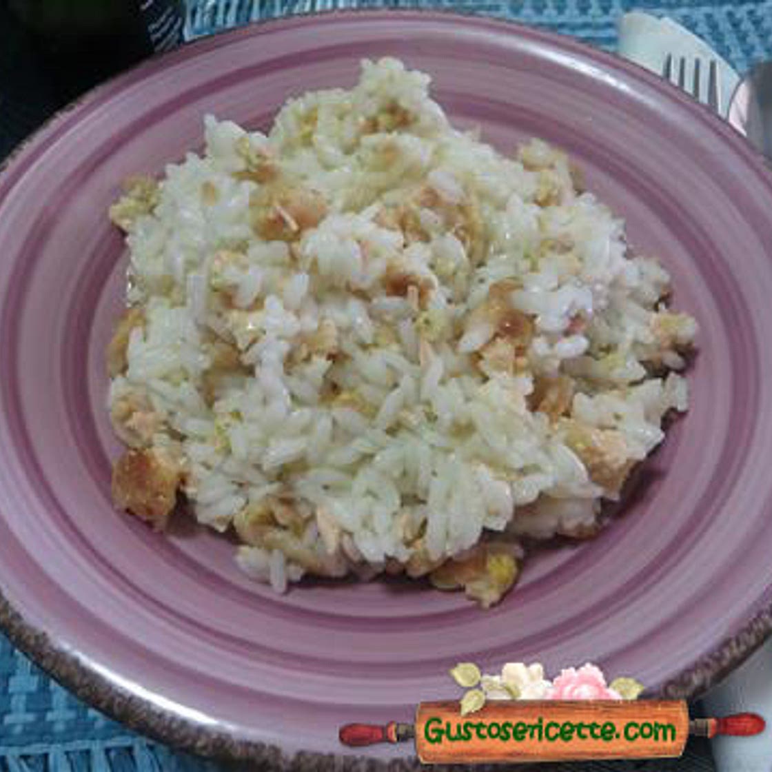 Risotto hamburger di salmone e spumante