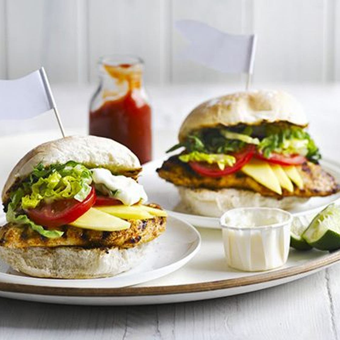 Jerk chicken burger