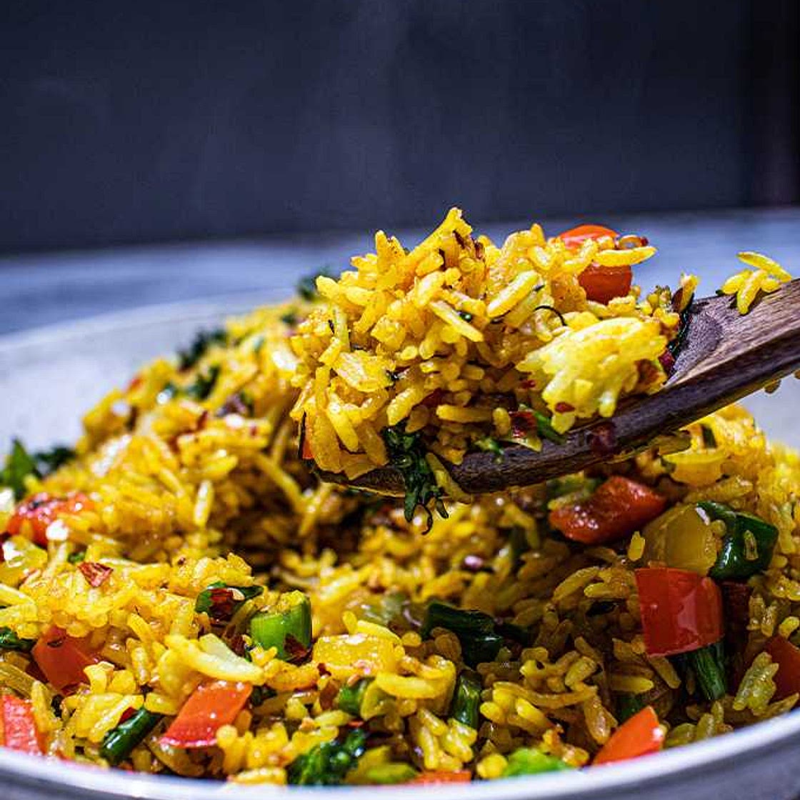 Turmeric Vegetable Fried Rice