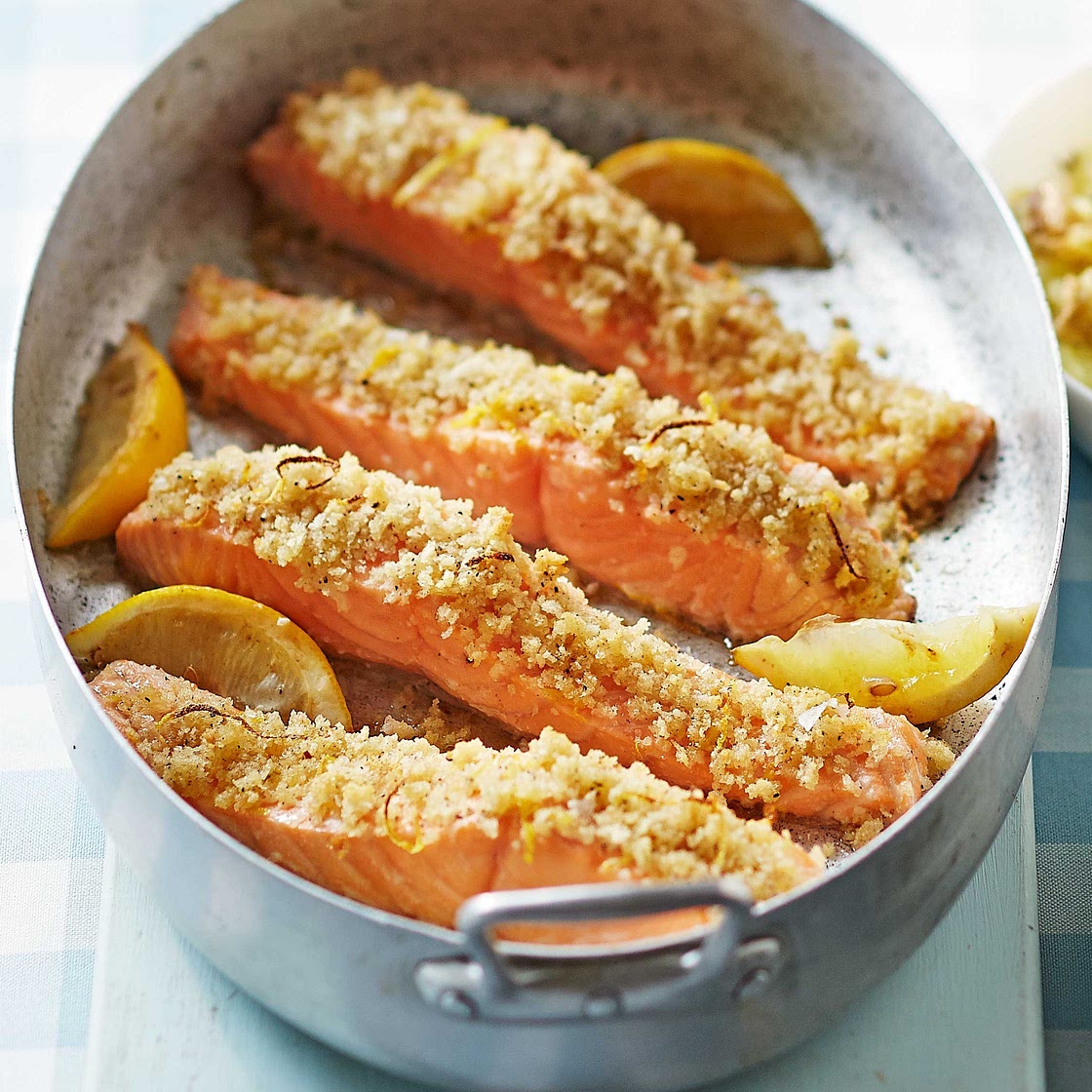 Lemon & black pepper crusted salmon