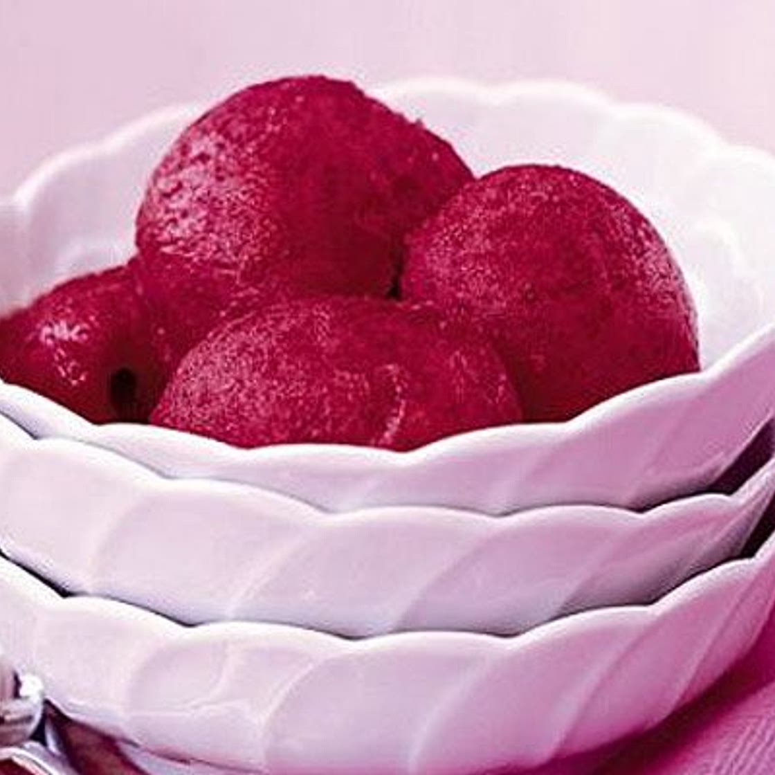 Strawberry lemon sorbet