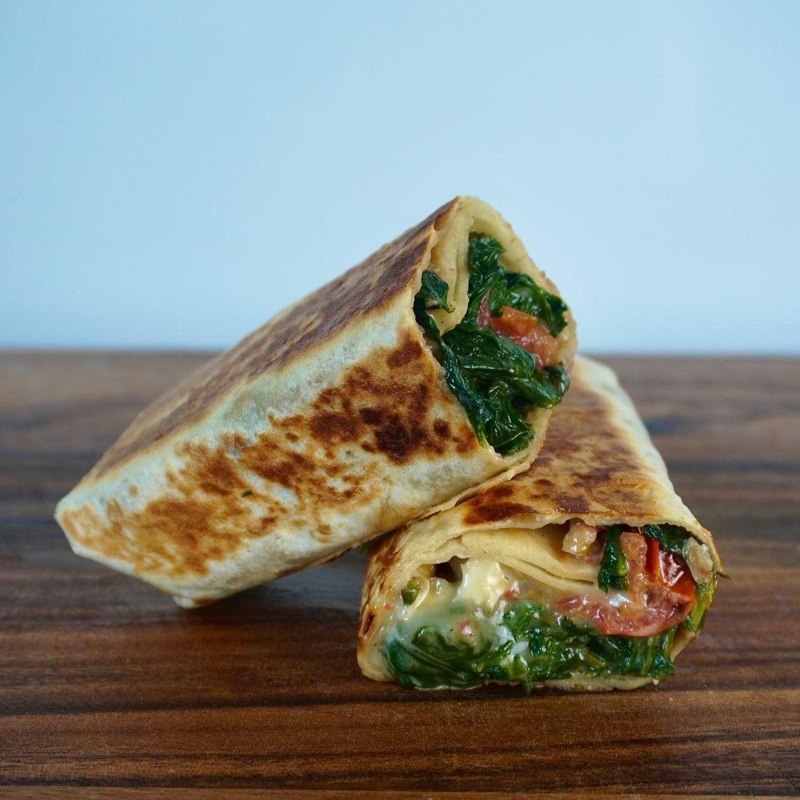Gorgonzola spinach wrap