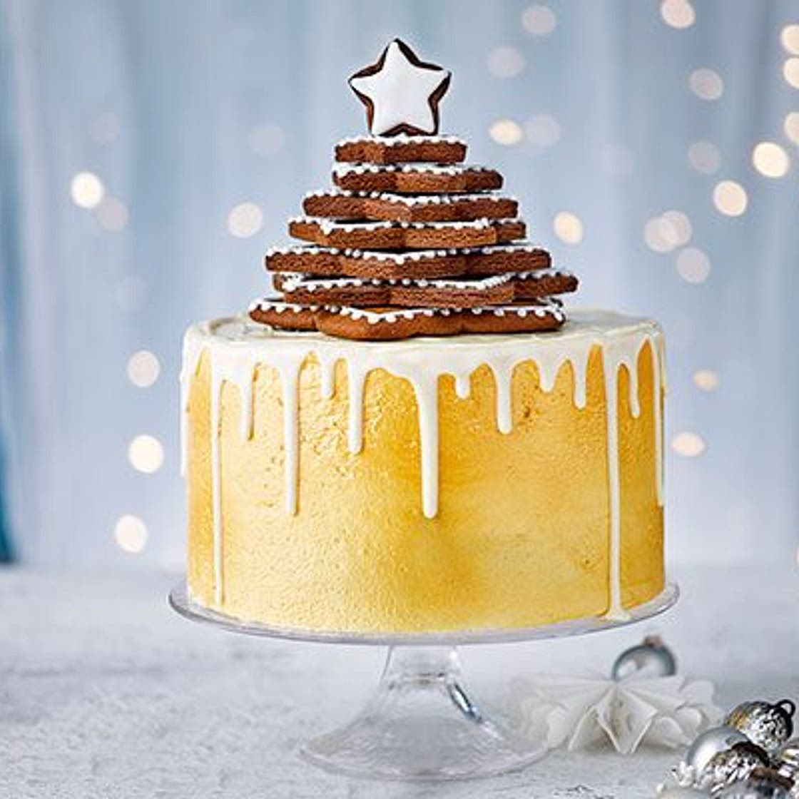 Pure gold Christmas drip cake