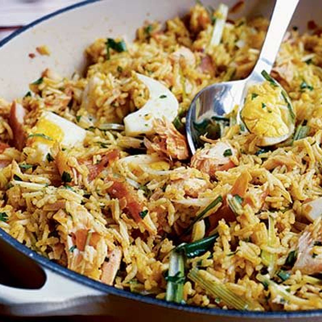 Easy spiced salmon kedgeree