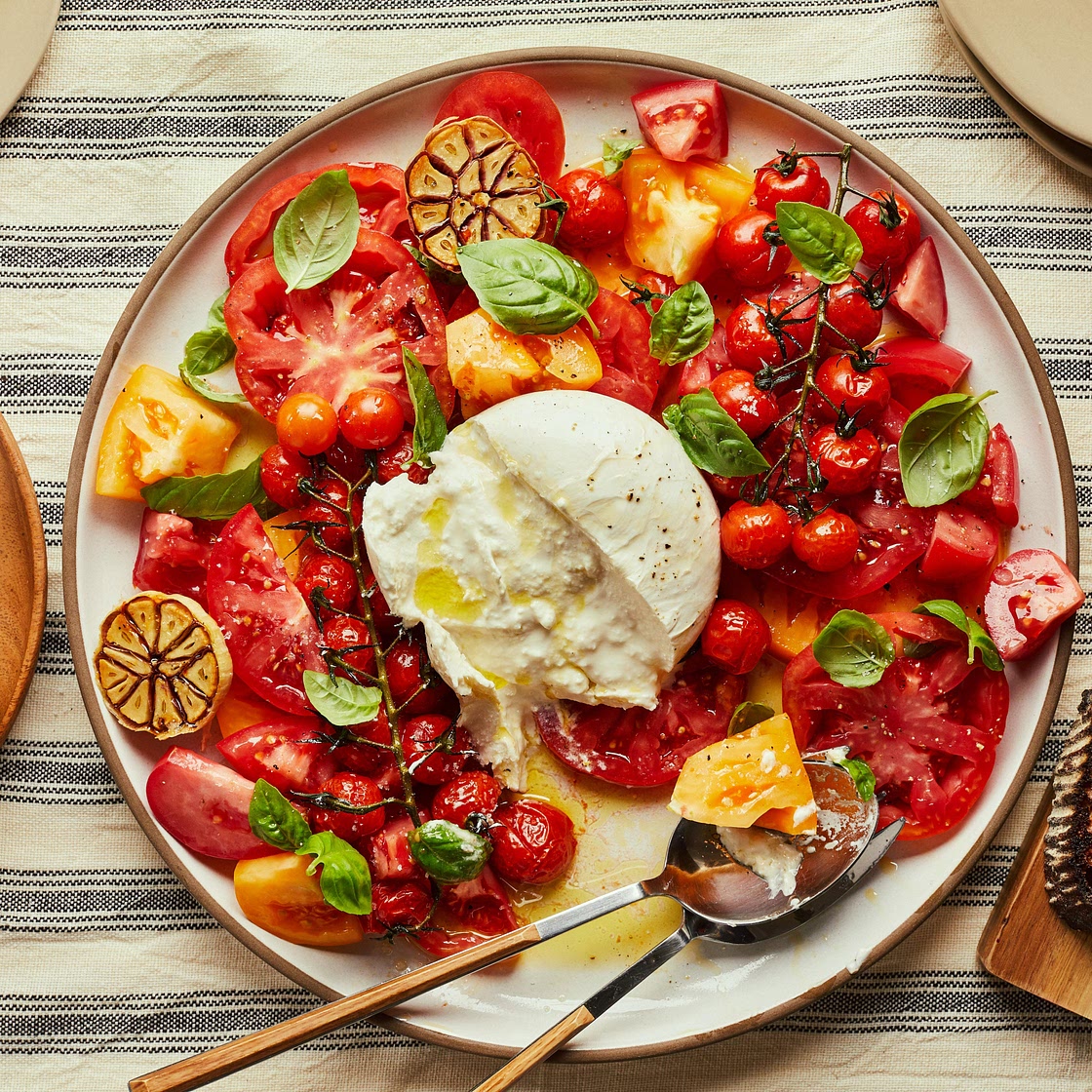 Burrata aux tomates ancestrales