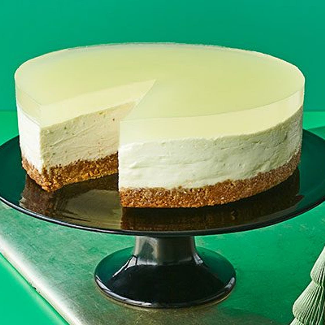 Layered lime cheesecake