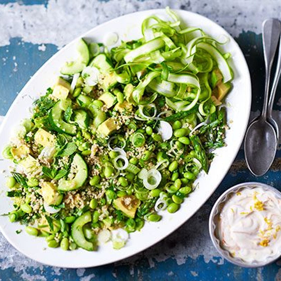 Asparagus, avocado & quinoa tabbouleh