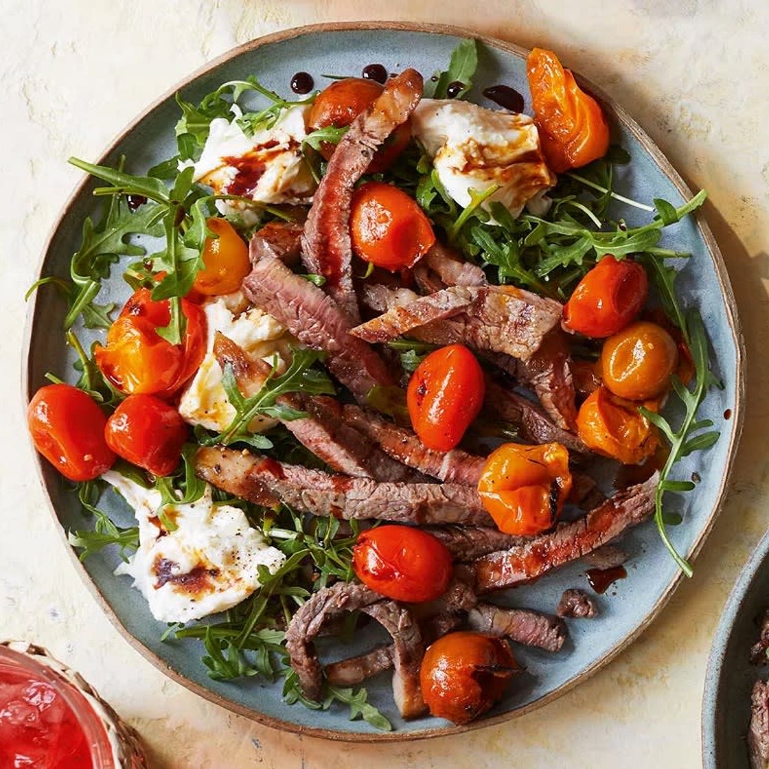 Beef Tagliata, Tomato & Mozarella Salad