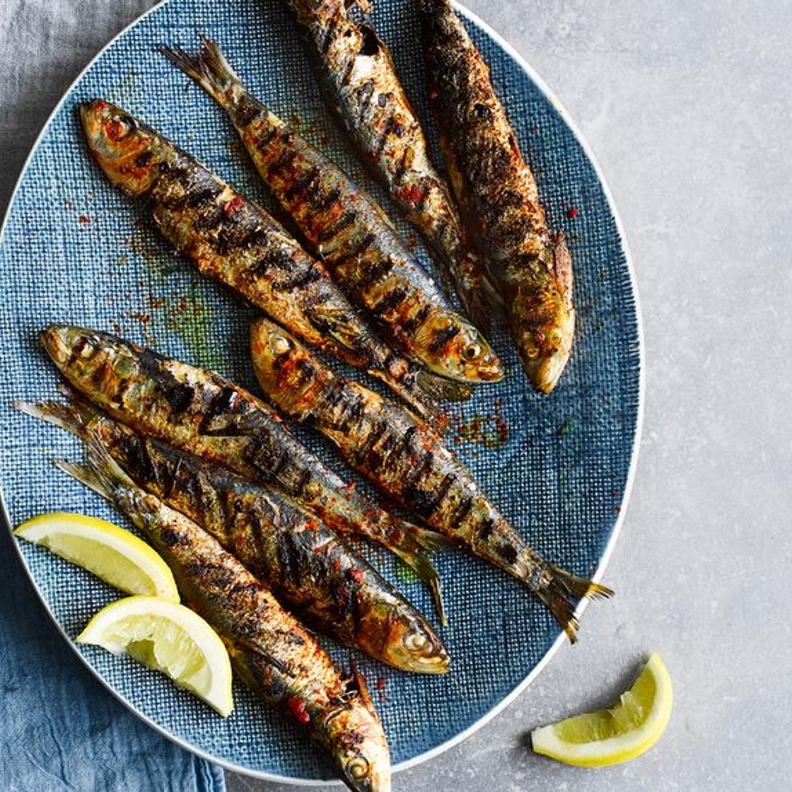 Grilled Portuguese sardines