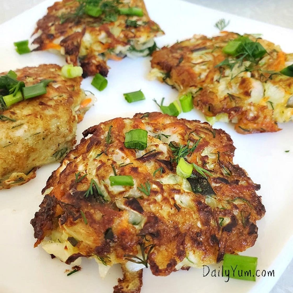 Melt-in-your-mouth Cabbage Fritters, Low Carb and Keto Friendly