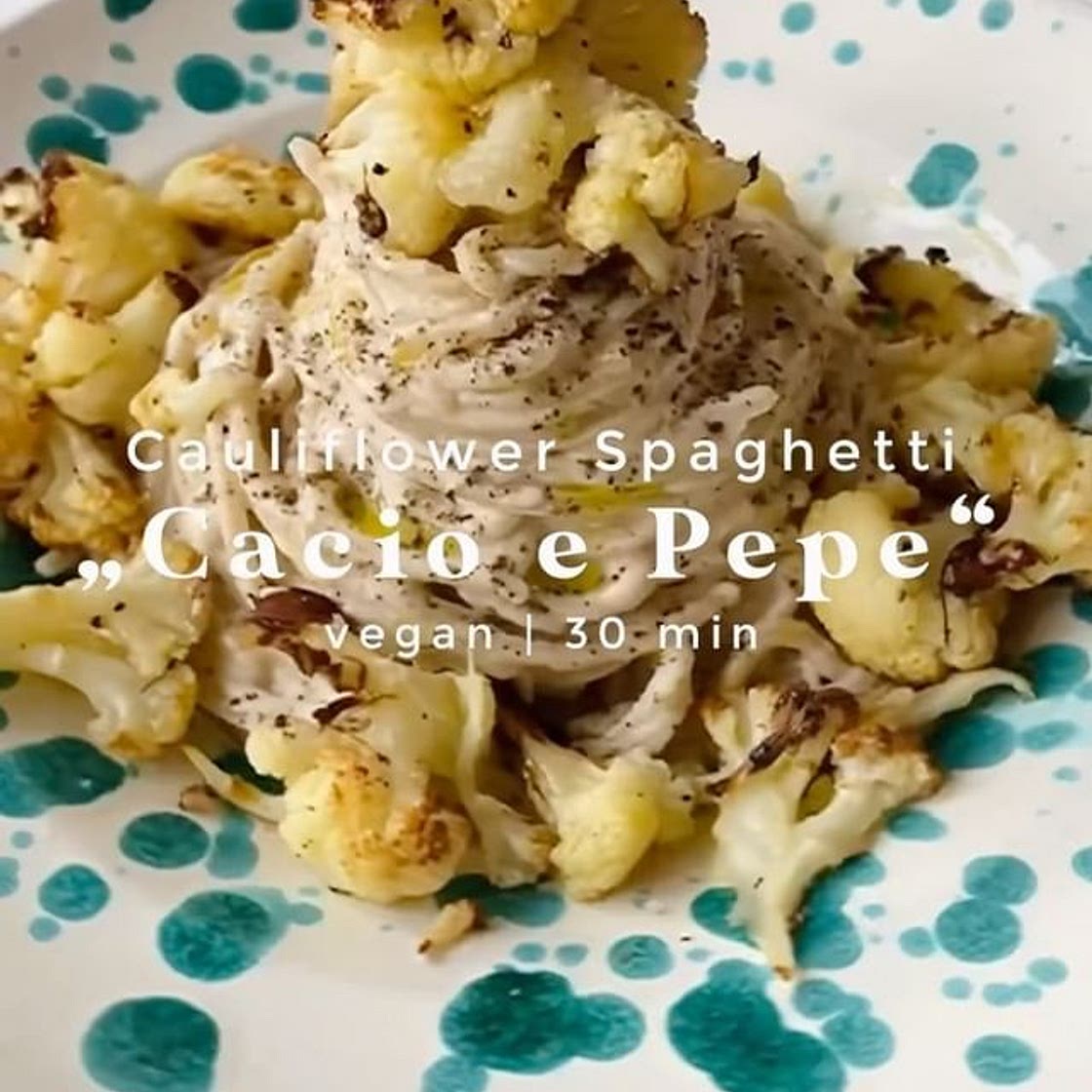 CAULIFLOWER SPAGHETTI „CACIO E PEPE“🤌🏼