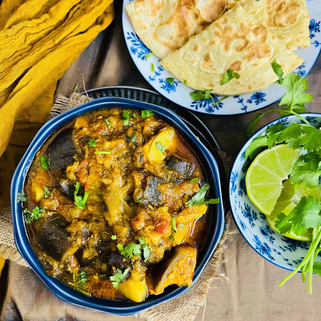 Aloo Baingan / Potato Eggplant Curry (Instant Pot)