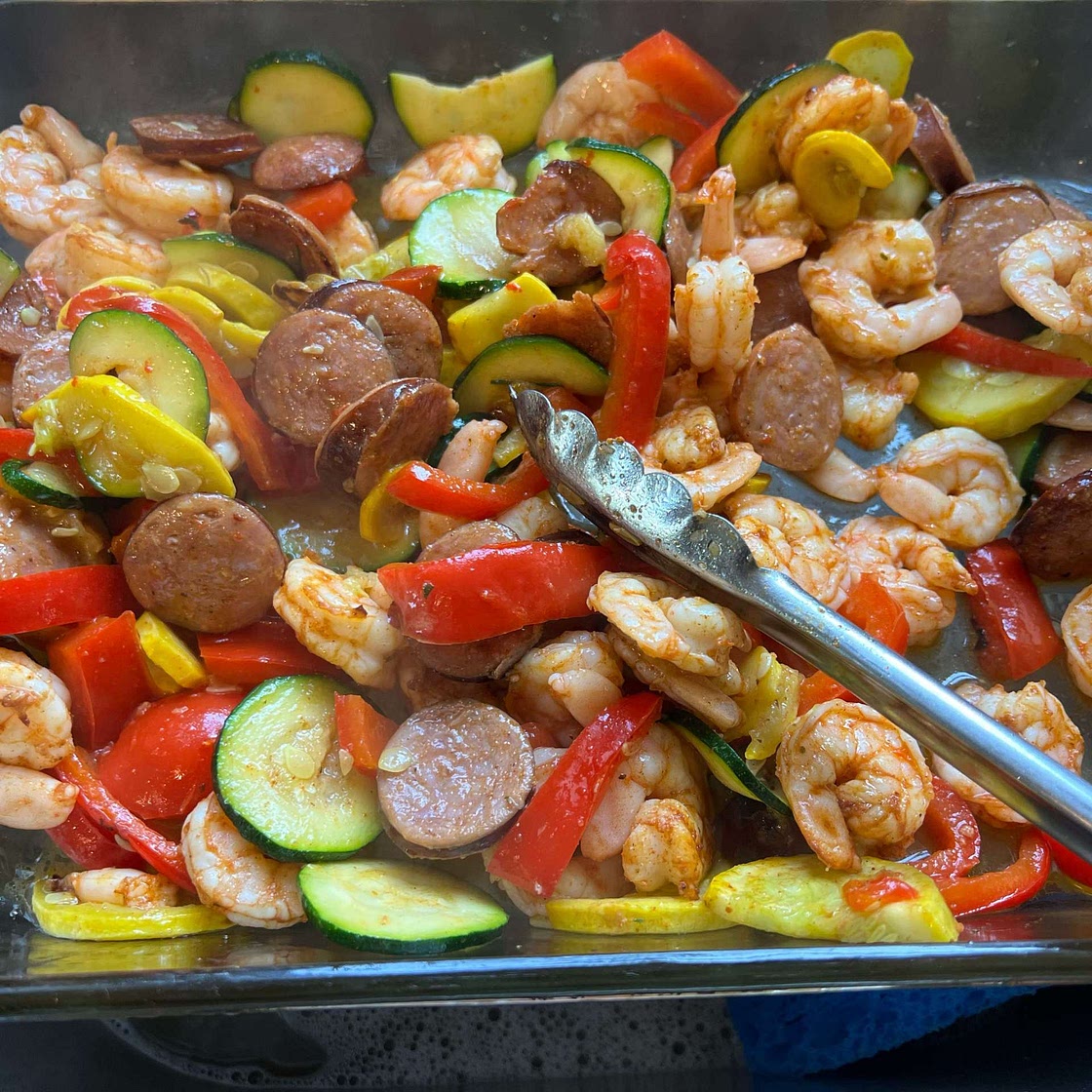 Air Fryer Cajun Shrimp Dinner
