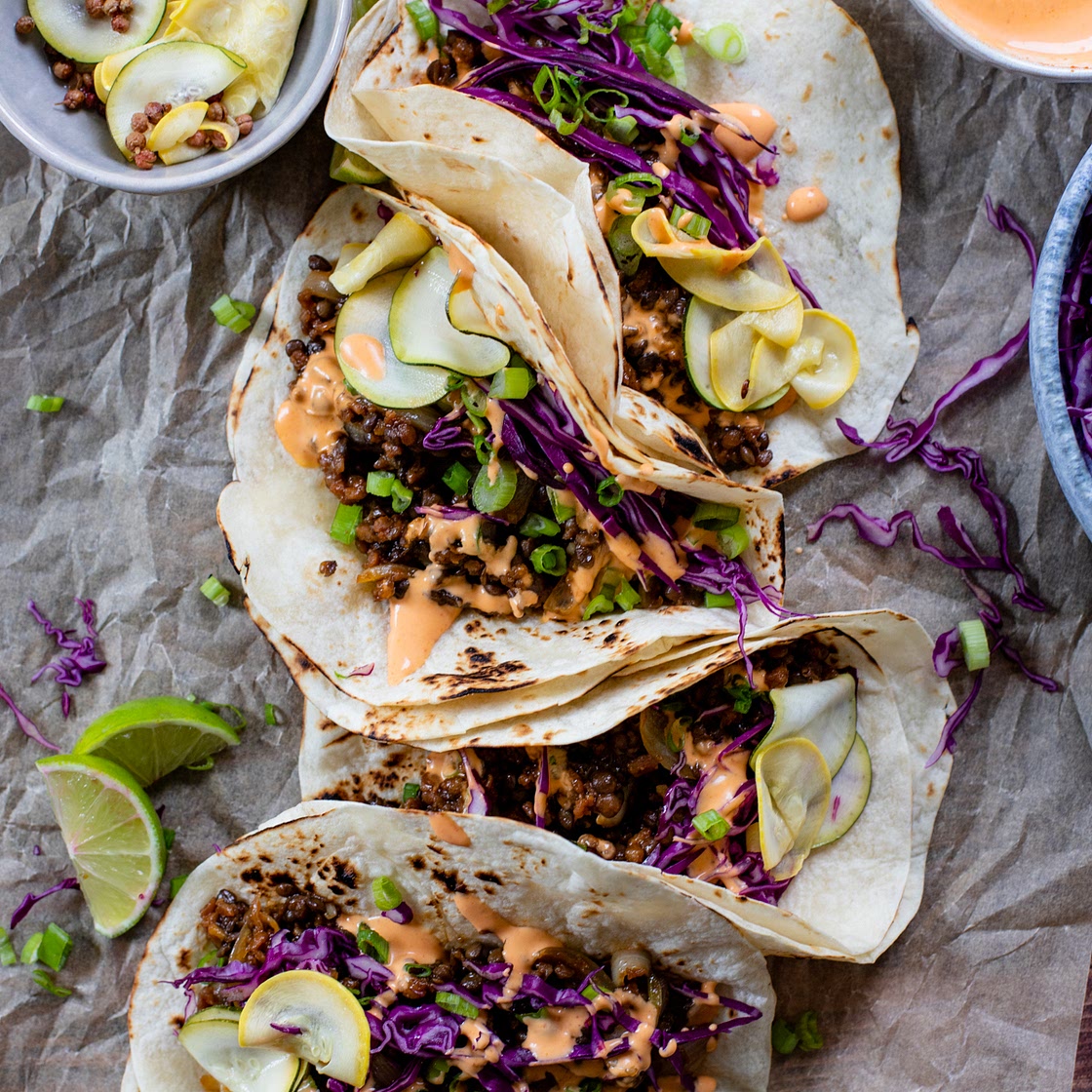 Vegan Korean Beef Tacos