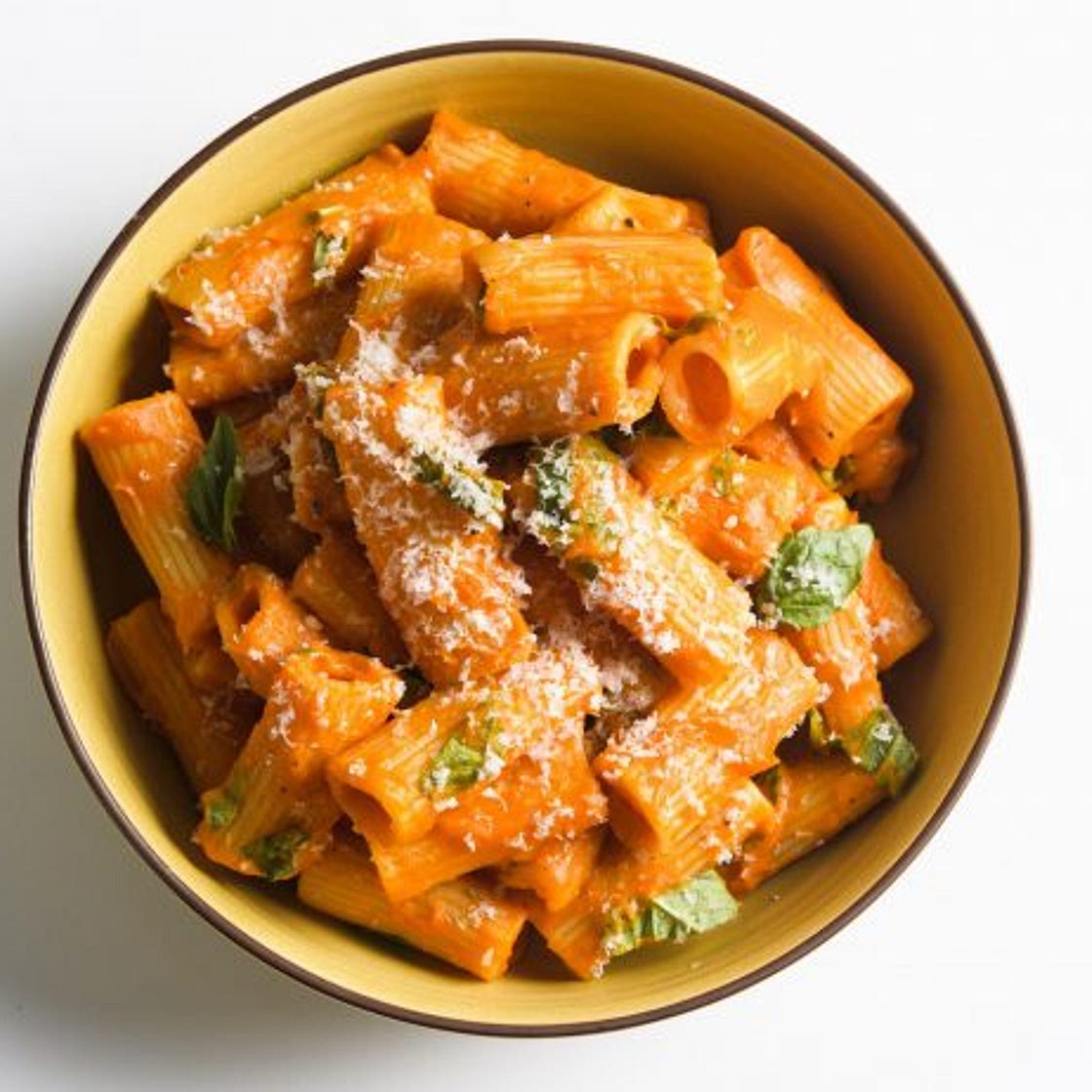 Rigatoni with Tomato, Butternut and Red Pepper Puree