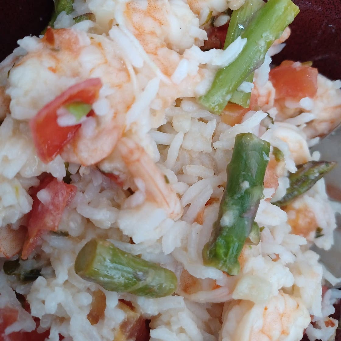 Garlic Shrimp in Coconut Milk, Tomatoes and Cilantro