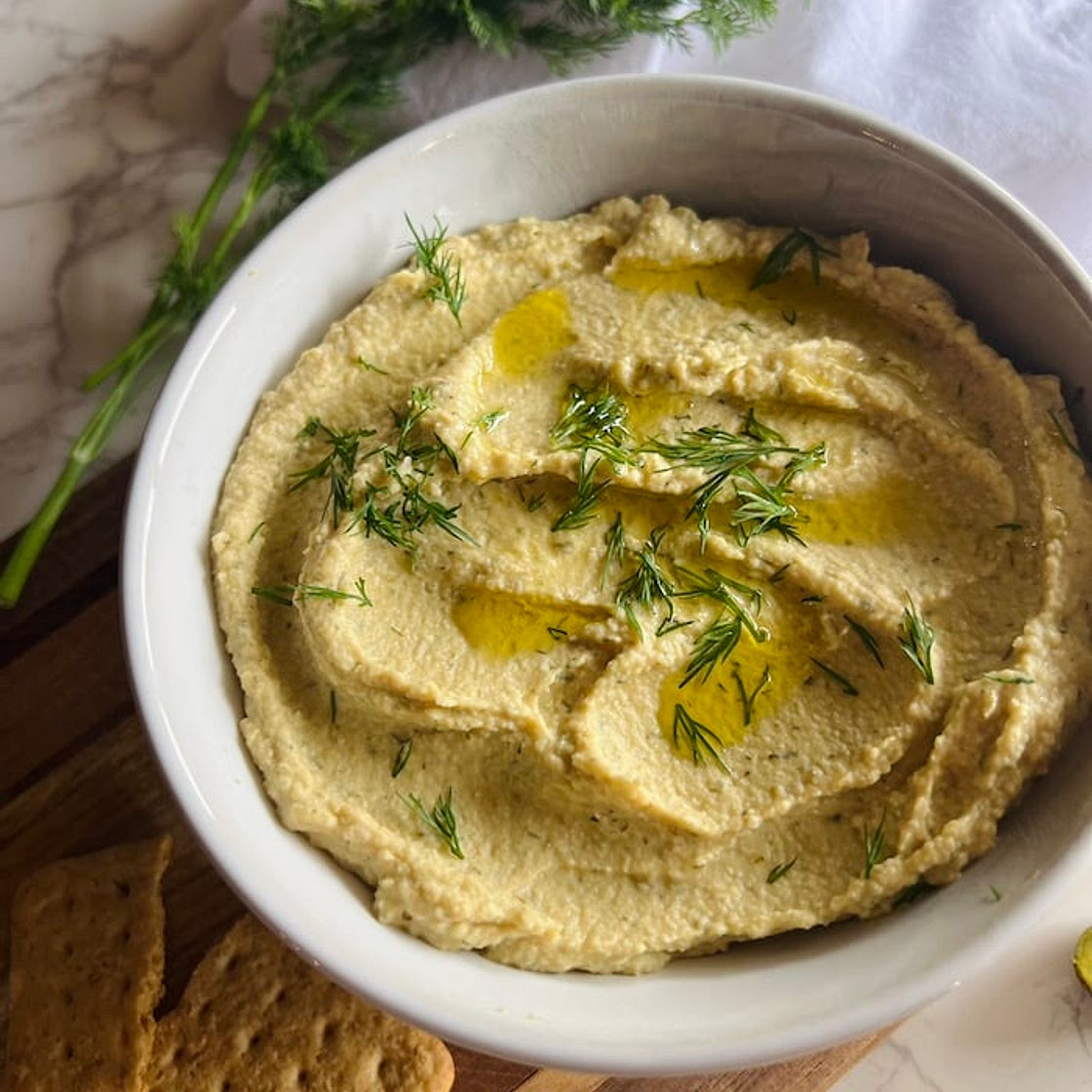 The Best Dill Pickle Hummus