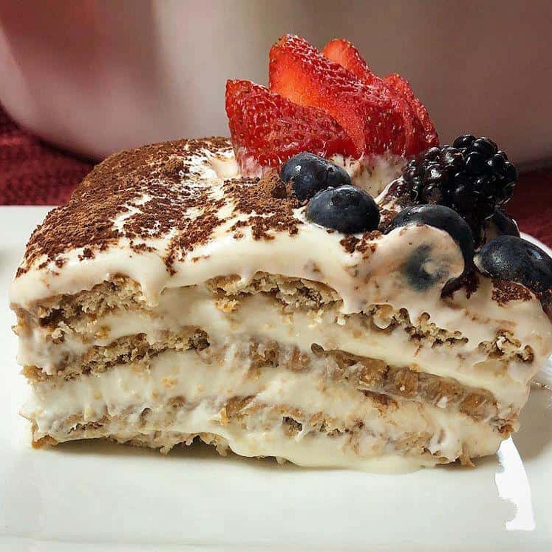 No Bake Nescafe Cake