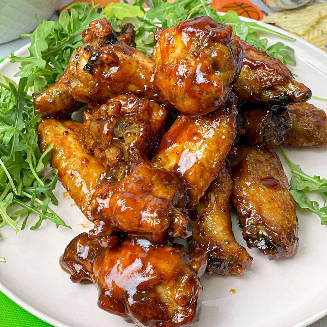 Crispy Air-Fried BBQ Chicken Wings