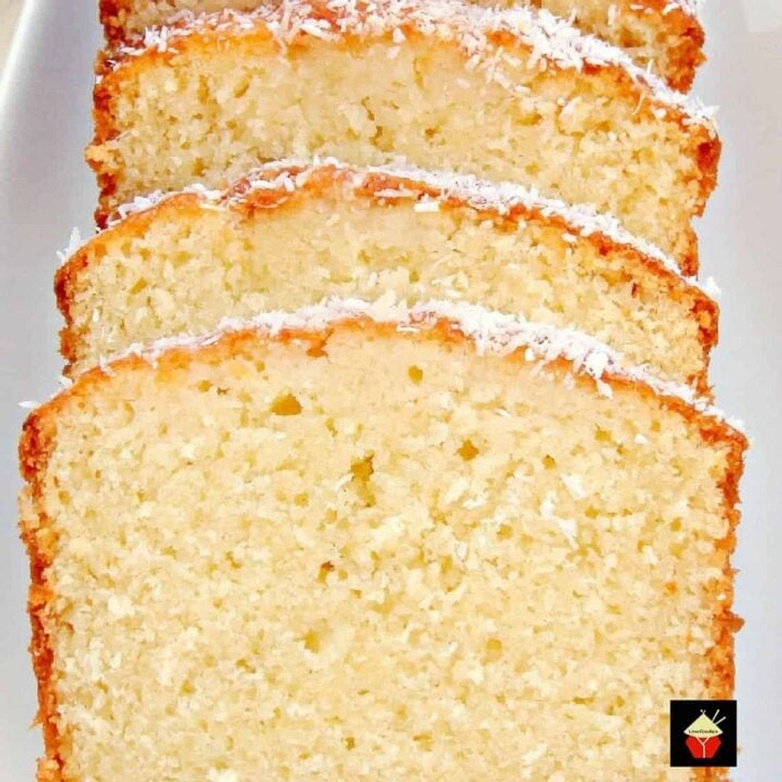 Moist Coconut Pound Loaf Cake