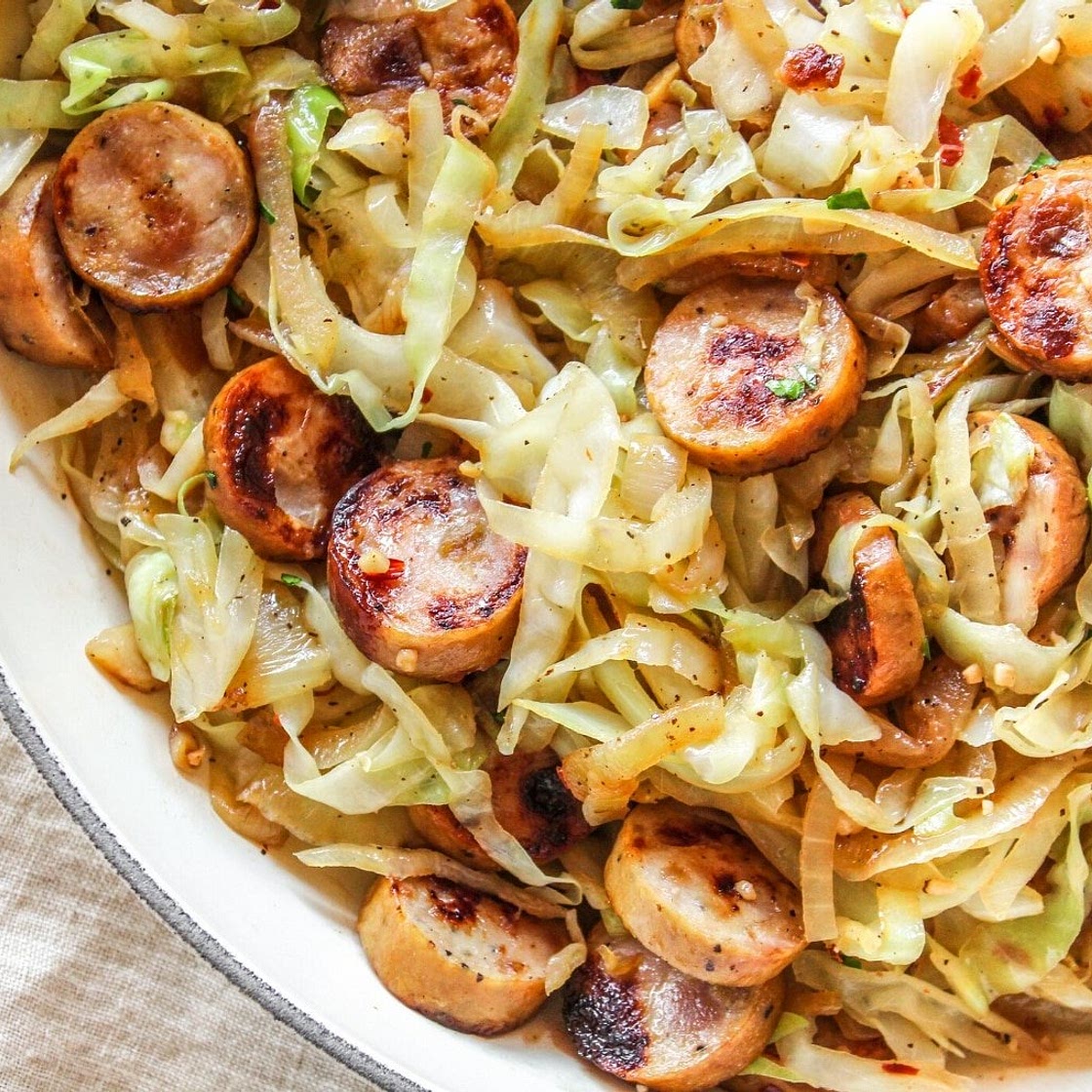 Easy Sausage & Cabbage Skillet