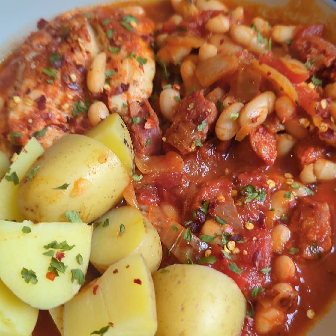 Cod & chorizo stew