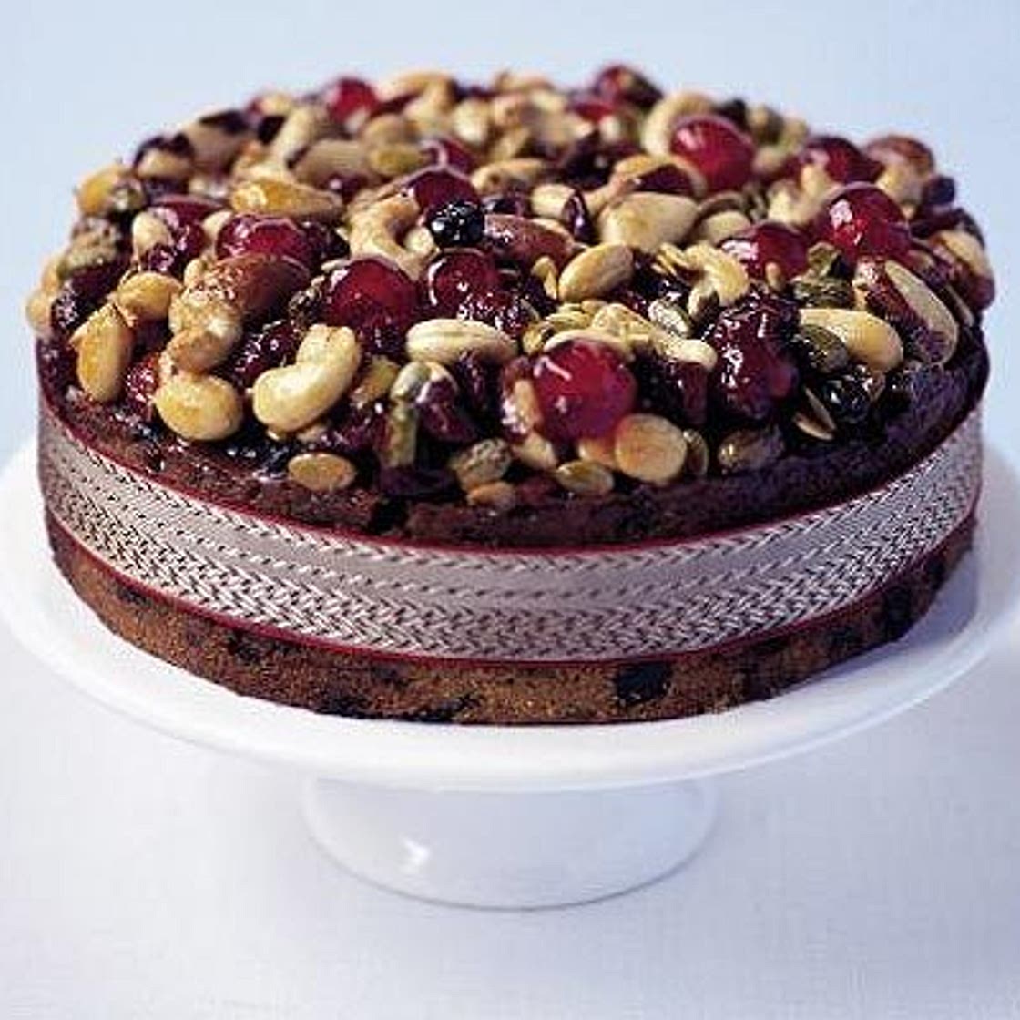 Jewelled fruit, nut & seed cake