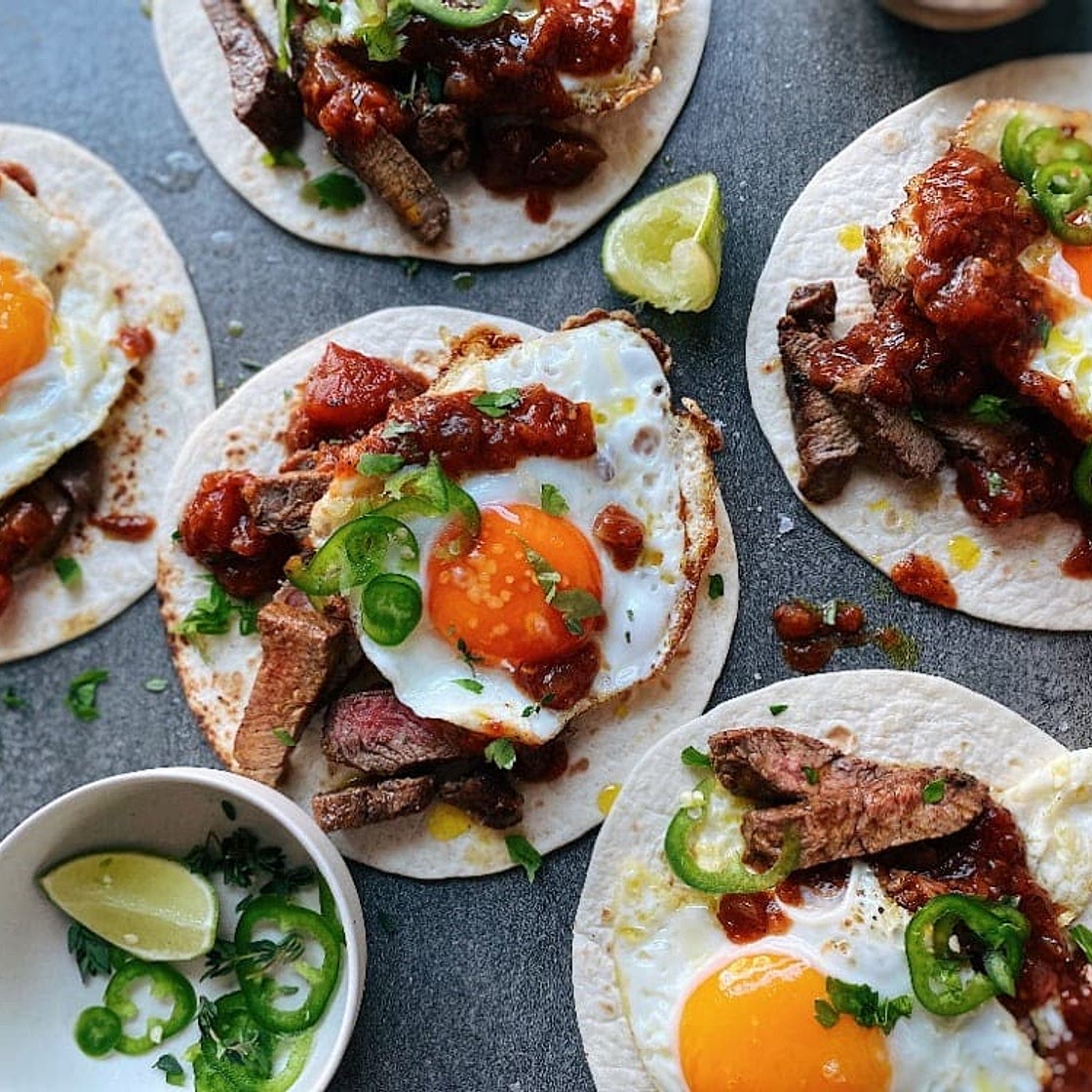 Breakfast Tacos With Carne Asada