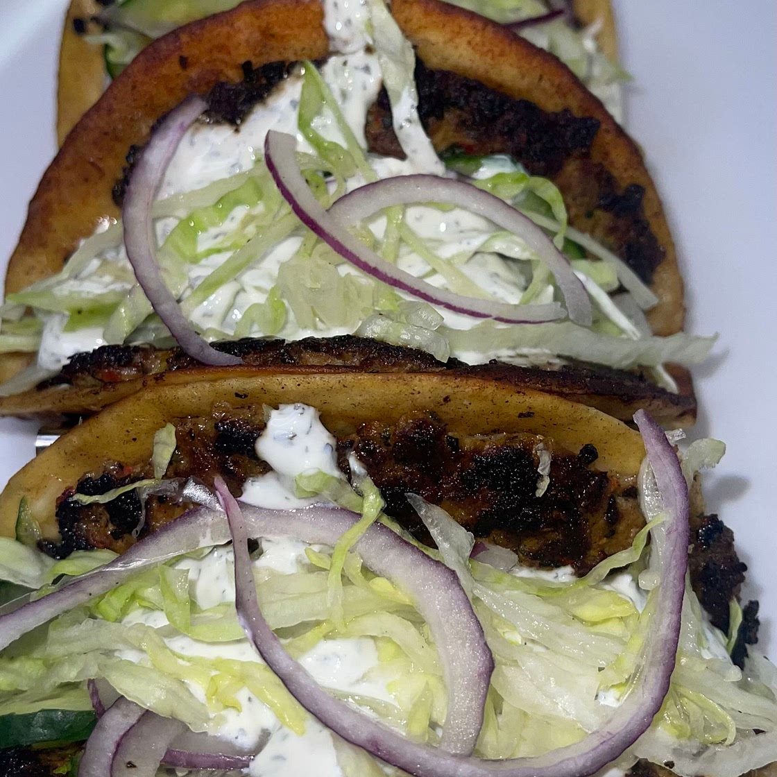 Smashed Kofta Tacos 