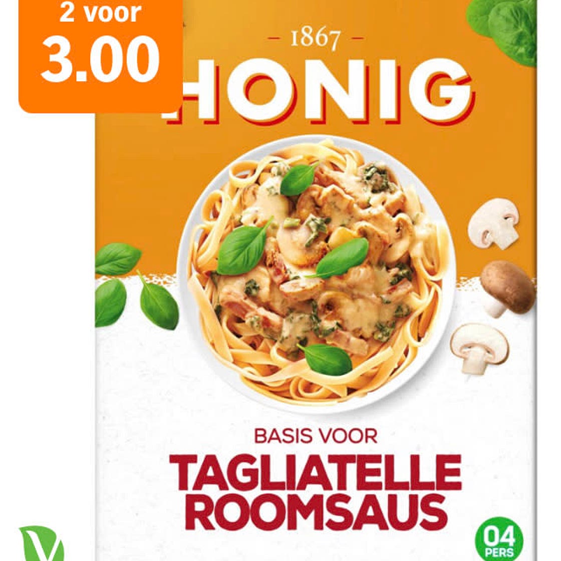 Honig Tagliatelle roomsaus met champignons 