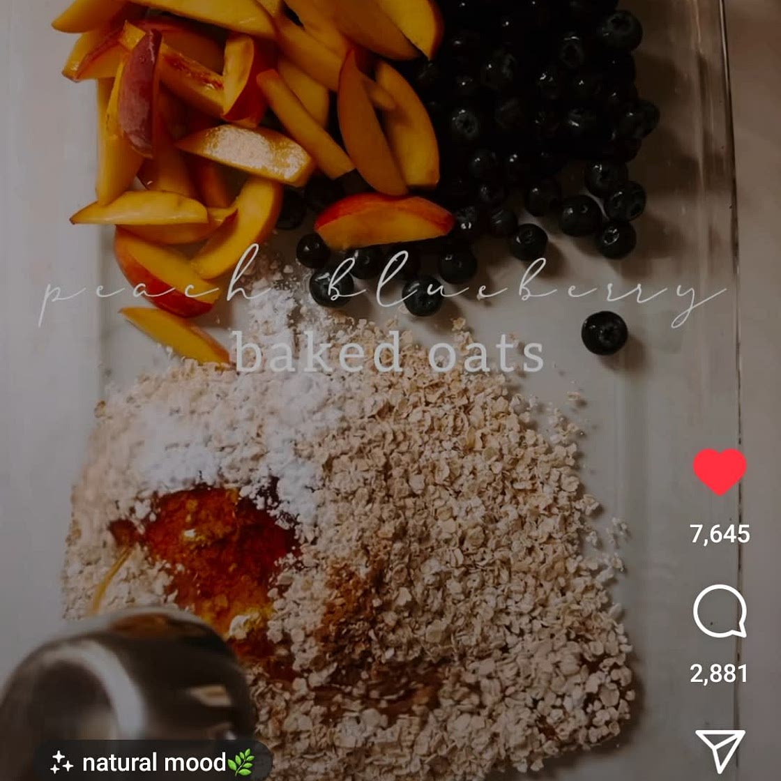 Peach/blueberry baked oats