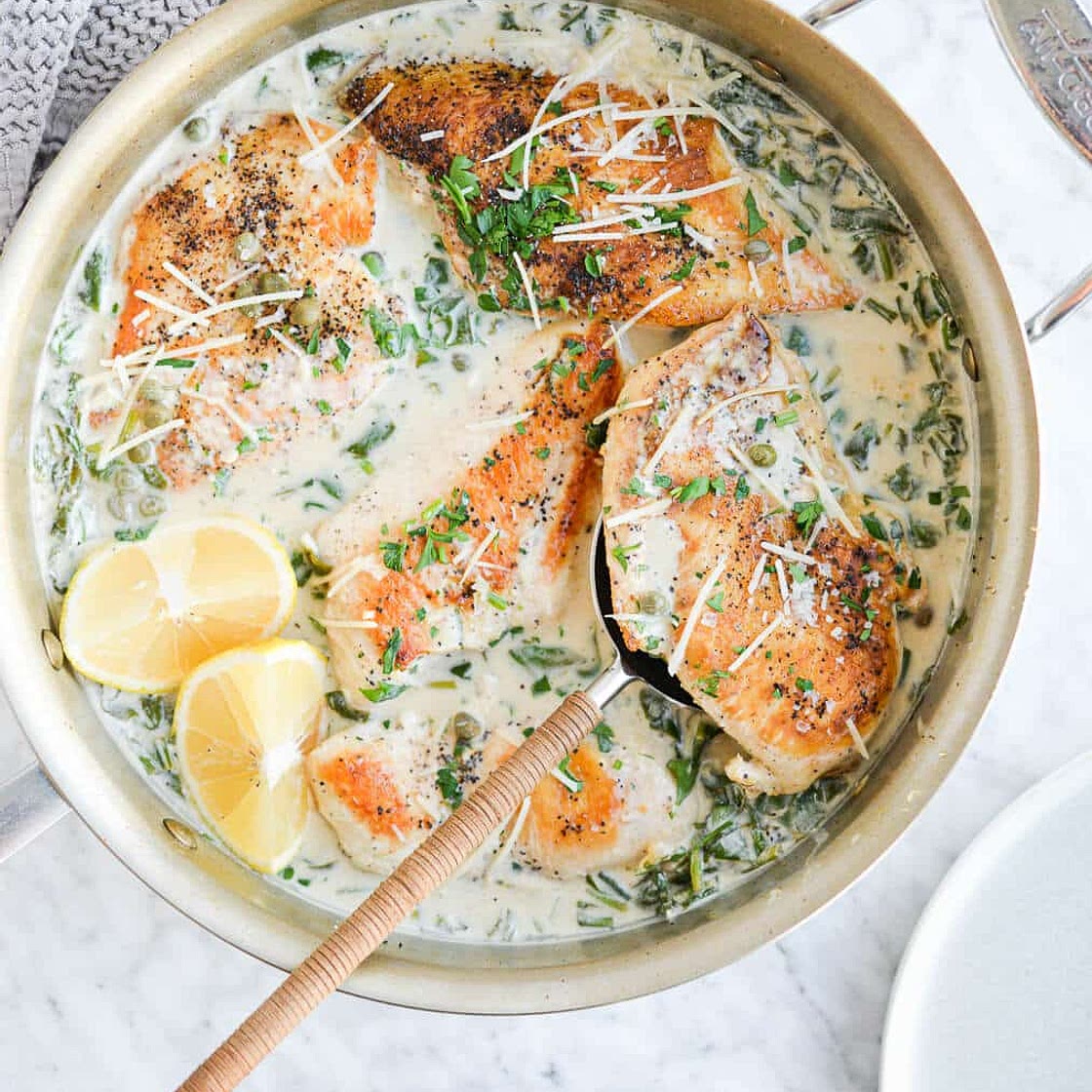 Creamy Chicken Piccata Skillet
