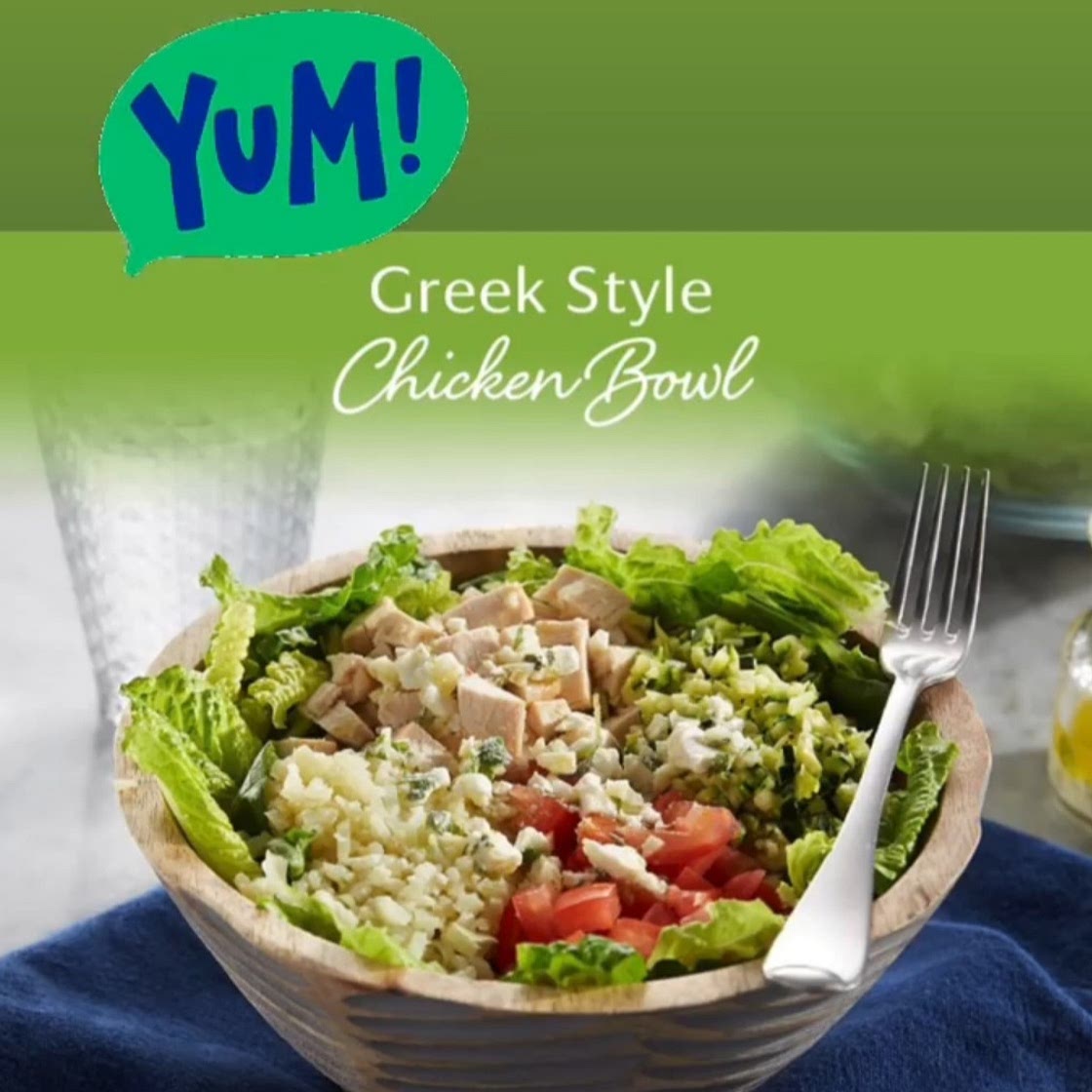 Greek style chicken bowl
